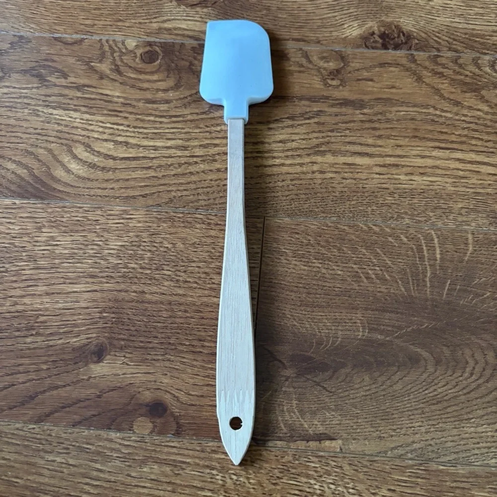 Coffee mug print Silicone Spatula with Wood Handle
